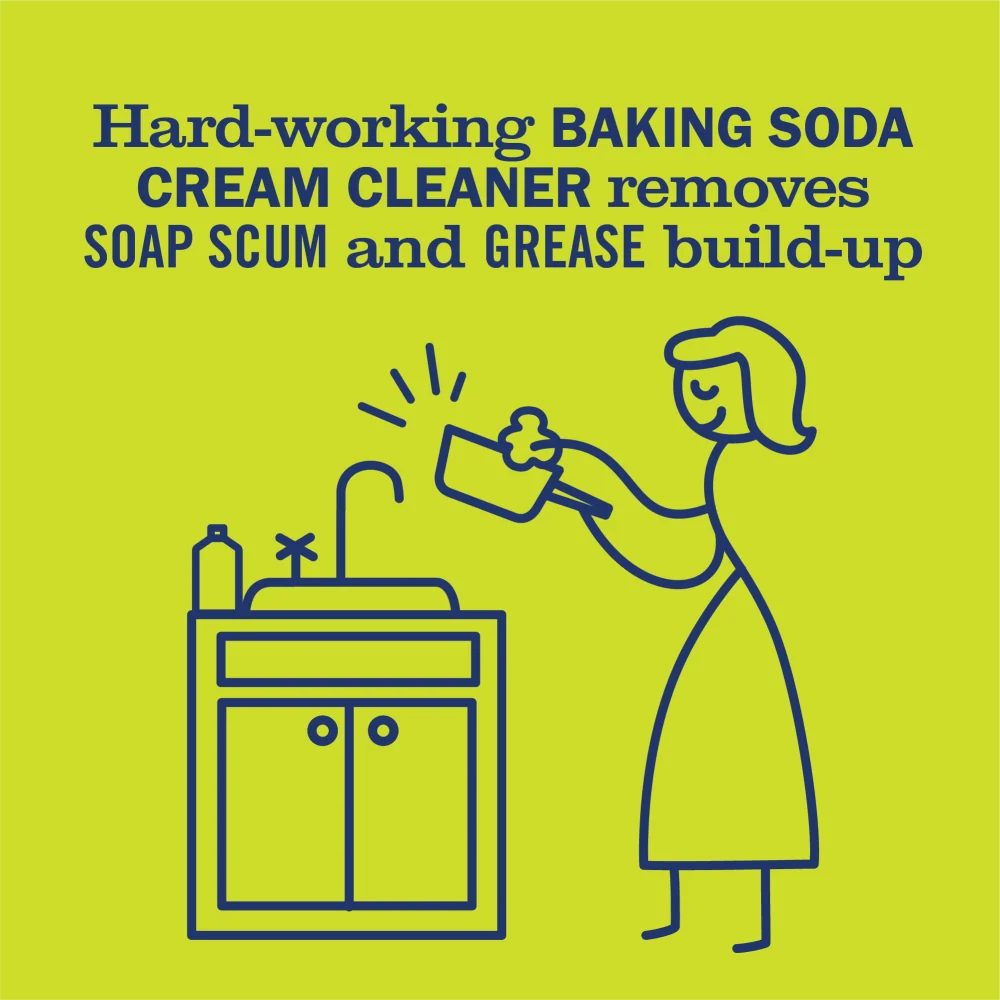 Lemon Verbena Baking Soda Cream Cleaner - 16 oz - Everyday Clean